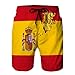 Mens Summer Swim Trunks Short Dry Board Shorts da Spiaggia Bandiera Nazionale Spagnola Mappa Nome Paese Scritto d Viole Rosa L