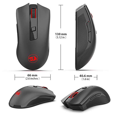 Mouse ottico wireless M652 da 2,4 G con ricevitore USB, mouse portatile per gaming e ufficio, 5 livelli DPI regolabili, 6 pulsanti per desktop, MacBook, notebook, PC, laptop, computer - Mouse gaming - Immagine 1
