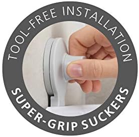 Joseph Joseph EasyStore Self-Draining Compact Shower Caddy with Mirror - White