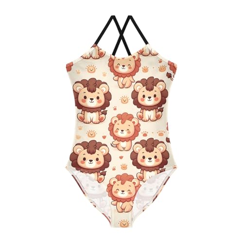 Image of Girls Swimsuit Little Cute Cat and Ice Cream One Piece Swimwear