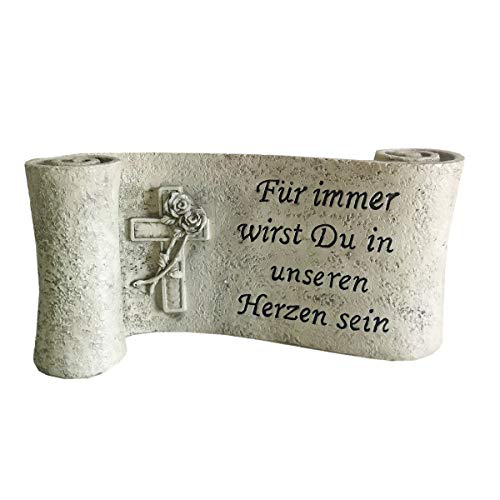 Grabschmuck Spruchband mit Aufschrift Für Immer wirst Du in unseren Herzen Sein