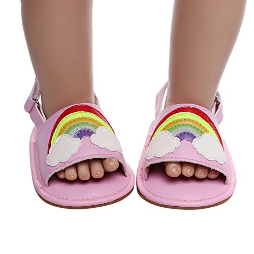Toddler Boys Girls Flats Sandals Soft Sole Summer Cute Rainbow Shoes Beach Sandal First Walkers Crib Shoes3