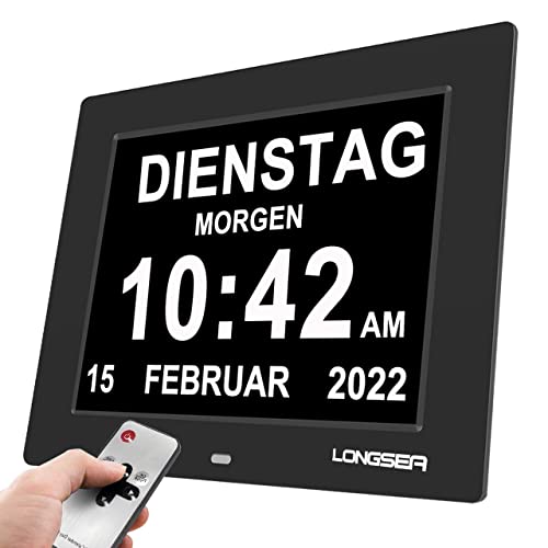 Longsea Orologio da Tavolo con Calendario Digitale Sveglia del...
