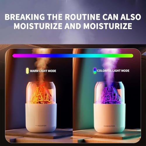 Image of Shubh Empire Mini Ultrasonic humidifier for Room Moisture, Essential Oil Diffuser, Cool Mist for Bedroom, Baby, Aroma Diffuser for Home Electric with Night Lamp (Volcano)