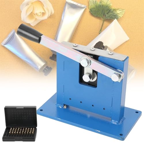 FCADFCA Manual Tube Sealer for Aluminum Plastic Tubes, Heavy Duty Hand Pressure Sealing Machine for Cosmetic, Medicine, Food, Toothpaste Packaging