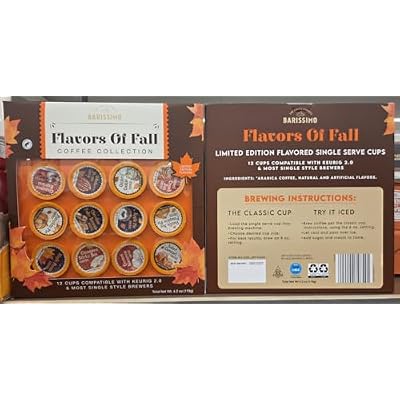 Barissimo The Coffee Expert Flavors of Fall Coffee Collection 12 Cups 4.2oz 119g (Two Boxes)