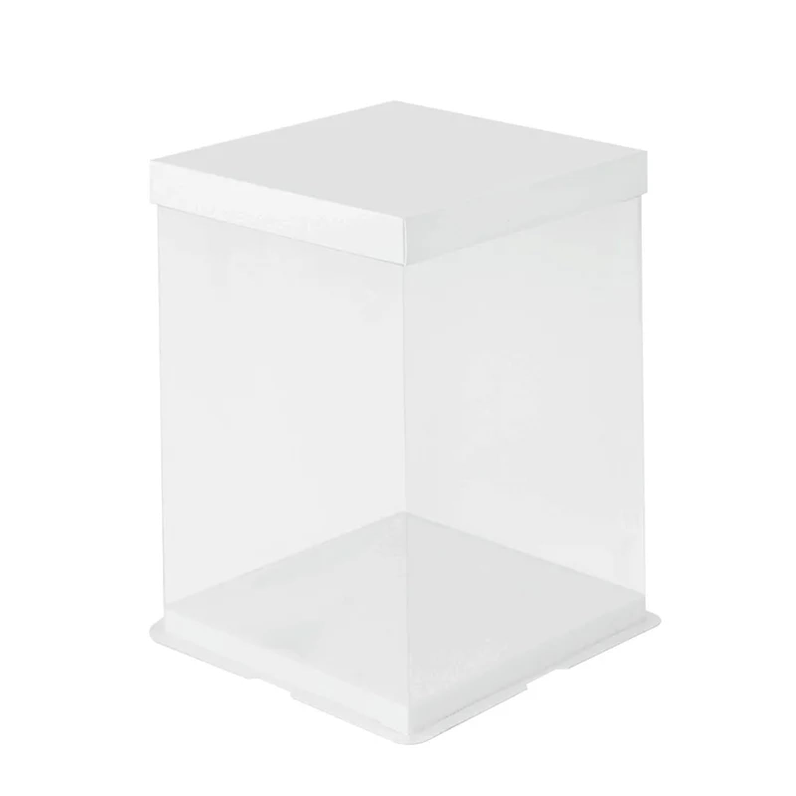 HKYBCF Cake packaging box Large Transparent Cake Clear Packaging Box For Birthday Wedding Dessert for Wedding(30x22x22cm white)