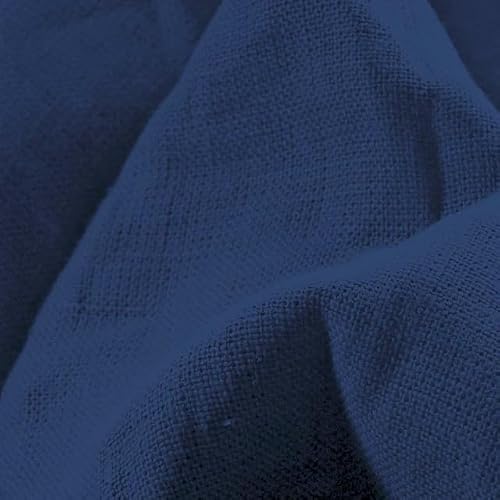 G Street Fabrics, Pure Linen, 58" Wide, Fabric by The Yard, 100% Linen, Perfect for Lightweight Shirts, Pants and Dresses, Sapphire, 5 Yards