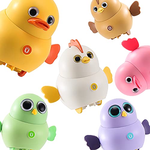 RRLOM Electronic Pets Crawling Toy for Baby Swinging Animal Team, Not Include Battery (6 PCS)