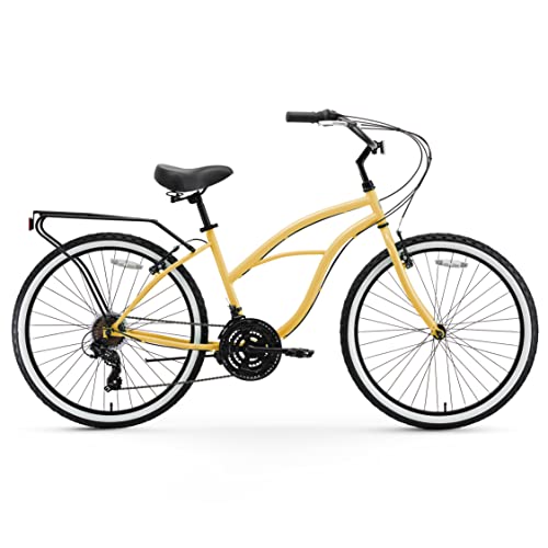 Sixthreezero Around The Block Women's Beach Cruiser Bike, 1/3/7/21 Speed Bicycles, 26"/24" Wheels, Multiple Colors #TOP1