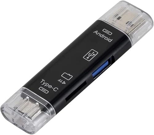 5 in 1 Micro SD Card Reader Adapter Type C Micro USB SD Memory Card Reader Compatible with MacBook Laptop USB 3.0 SD/TF OTG Card Reader