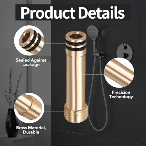 1247984/1247985/1247986 Supply Adapter Brass,Extender To Mount The Shower Drop Elbow To The Shower Wall,Compatible With K-98350 Awaken Wall Supply Elbow by Gluckey - Image 3