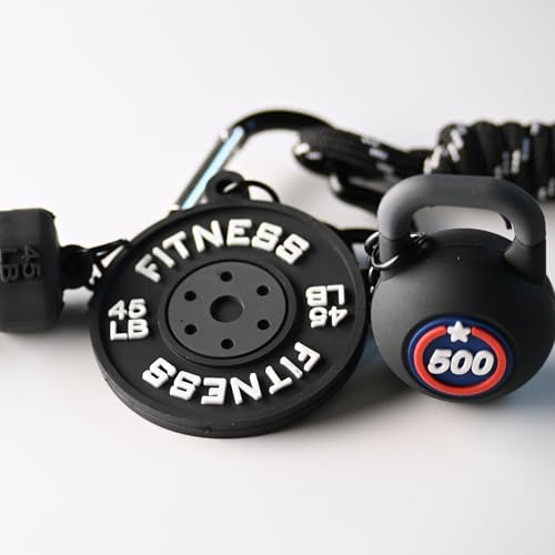 Gym Keychain for Women, Cute Fitness Accessories, Mini Workout Gift for Gym Lovers, Durable Carabiner Clip for Bag & Keys — view 3
