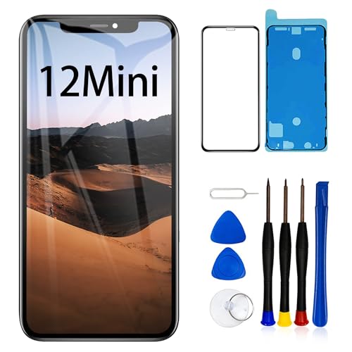 #VerdientProvisionen<br>für iPhone 12 Mini Austausch des LCD Bildschirms 5 4 Zoll Display Digitalisierer Montage Touchscreen mit Reparaturwerkzeug für die Rahmenmontage