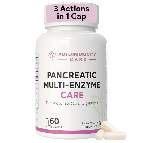 Image of Autoimmunity Care Pancreatic Multi-Enzyme Care | High-Potency Digestive Enzymes & Pancreatin Capsules | Pancreas Supplements, Liver & Gallbladder Support | Gut Health & Digestion Support | 60 Caps (60 doses)