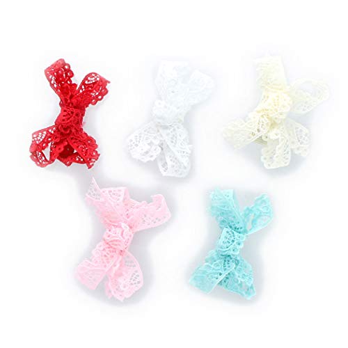 My Lello 2" Petite Lace Baby Hair-Bow Clippie Variety Pack - 5pcs
