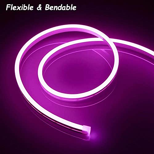 Gupup Neon Light Strip,16.4Ft Pink Neon Lights,24V,600 Leds,Flexible,Waterproof,Silicone Led Rope Lights,Rope Neon Lights For Bedroom,Rope Lights Indoor&Outdoor…(Power Adatpor Not Included) #TOP1