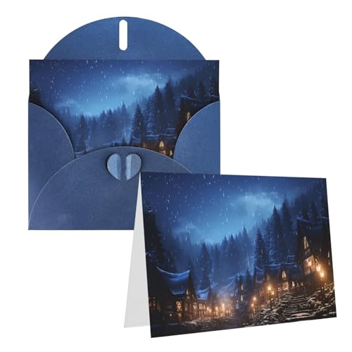 Cartes de vœux vierges Thinking of You avec enveloppes rustiques pour vos messages personnalisés