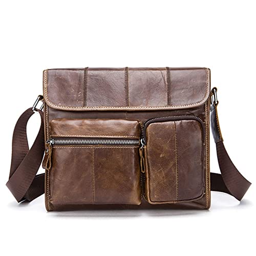 Umhängetasche Herren Tasche Arbeit Aktentasche, 14 Laptop Messenger Bag Vintage Crazy Horse Leder Business Aktentasche Schulter Crossbody Arbeit Umhängetasche Umhängetasche Schultasche Lehrer Noteboo