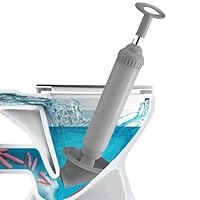 Rohrreinigungspumpe, Hochdruck Abflussreiniger Pumpe 2025 Neuer Rohrreiniger Druckluft Löst Schnell Abflussverstopfung, für Toiletten, Waschbecken, Bodenabläufe, Abflussrohre (Grau)