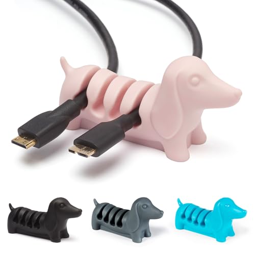 Gifts for Readers & Writers Cable Holder Clips | Tidy Cord Management Organizer for USB Charging, Power & Phone Cables Desk Organization Solution | Cable Management for Office, Desk & Home