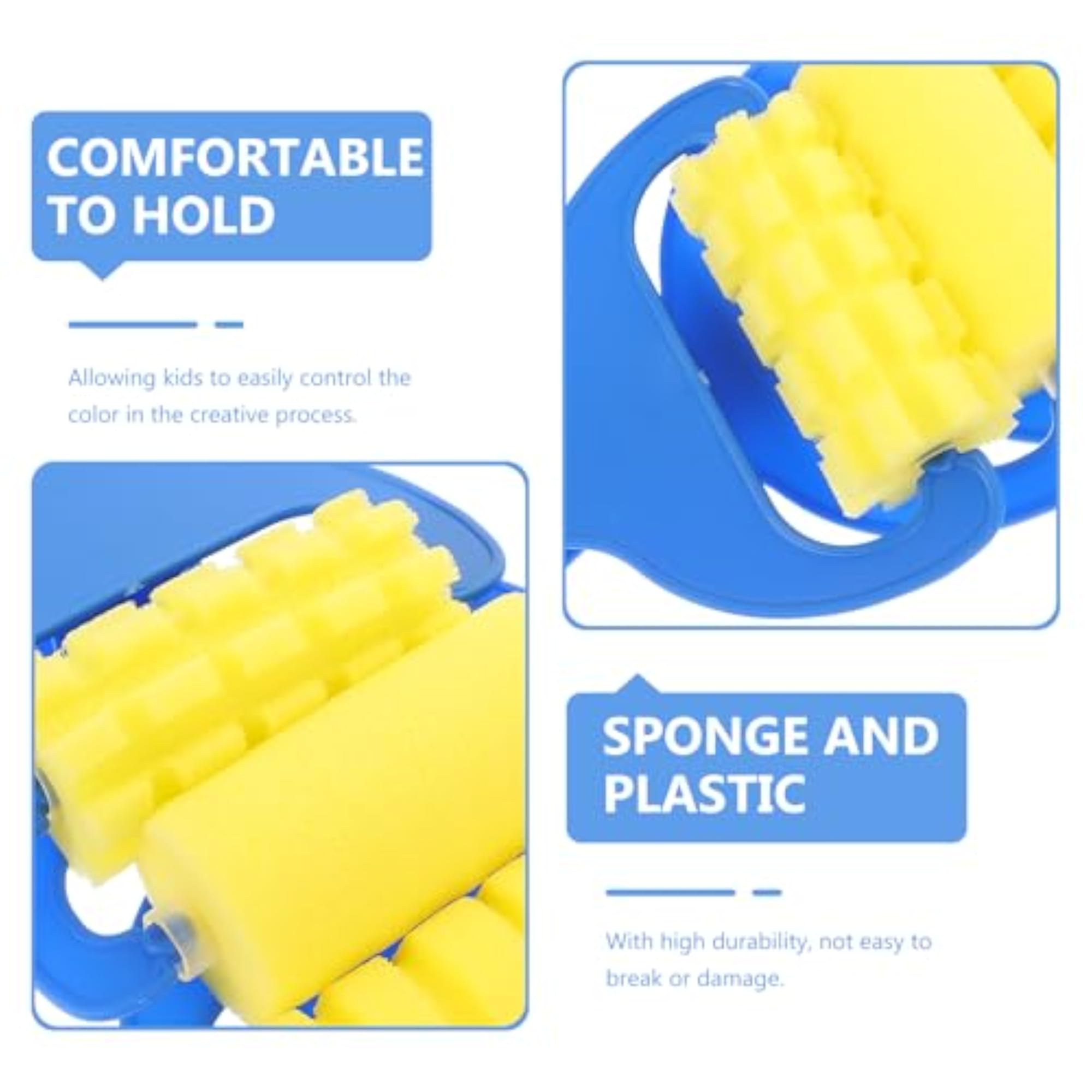 12pcs Flat Foam Paint Rollers Crafting Rollers