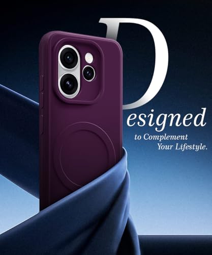 Image of WOW IMAGINE Back Case Cover for Oppo Reno 15 Pro 5G |15 Pro Mini 5G | Soft Matte Silicone Case| Slim Fit & Shockproof | Camera Protection Bumper Cover (Purple)