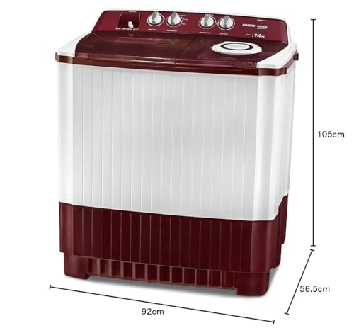 Image of Voltas Beko 9 kg Semi Automatic Washing Machine (Burgundy) WTT90ABRT, Top Load