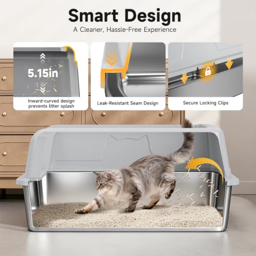 Best high-sided steel box product option for indoor cat supplies