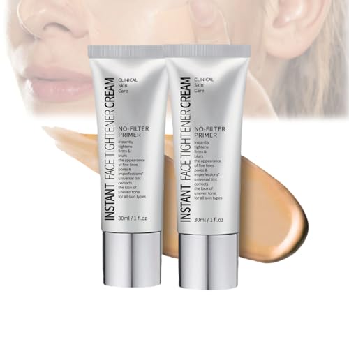 Instant Makeup Primer For Face No-Filter Primer Instant Skin Tightener,Face Blurring Tightener Cream for Before Makeup (2PCS)
