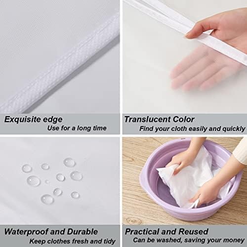 AYSUM Clothes Covers 80cm&120cm Dust-proof Moth-Proof Dress Suit Bags Breathable Garment Bags Covers with Zip, Clothes Protector Bags for Coat, Jacket, Dresses Clothes Storage,10Pack