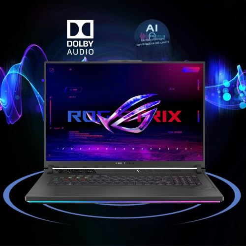 ROG Strix G18 G814 Gaming Laptop 18" 2.5k (2560x1600) 240Hz (100% DCI-P3) AMD 16-core Ryzen 9 9955HX (>i9-14900HX) 64GB DDR5 1TB SSD GeForce RTX 5077 0 RGB Retroilluminato FHD Camera Win11 ICP - Notebook - Immagine 7