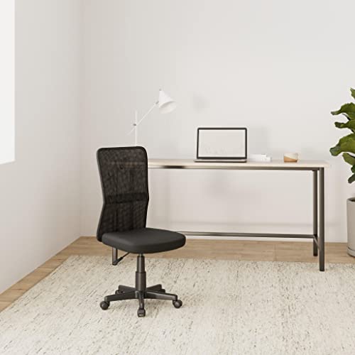 TRESKO® Sedia da Ufficio Sedia da scrivania Girevole, Regolabile in Altezza, Sedile Imbottito, Sedia ergonomica, pistone Approvato SGS (Nero) - 2