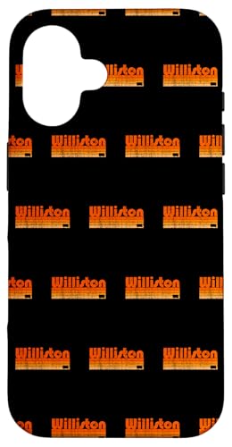 Williston, Dakota del Norte, estilo retro de los años 80 Carcasa para iPhone 16