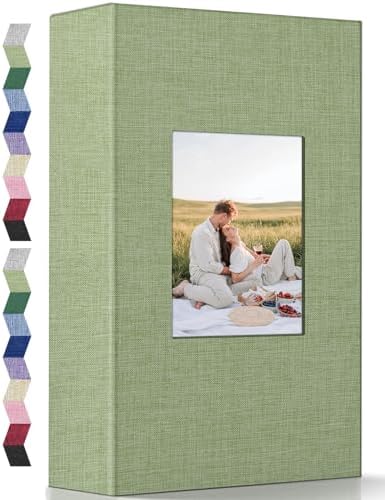 popotop Photo Album 4x6-420 Photos Photo Books with 420 Horizontall Pockets,Linen Cover Albums for Family Wedding Anniversary Baby Vacation Pictures
