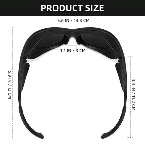 Red Light Therapy Glasses - 99.9% Near-IR Blocking, Anti-Red Light for Home Use Facial Devices | Comfort Safety Glasses for SPA Equipment at Home and Tanning at Gym or Beach, ANSI Z87.1 Certified