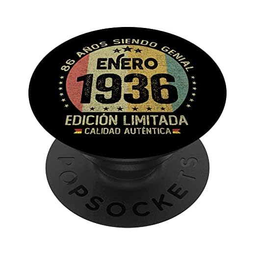 Regalo 86 años Cumpleaños Hombre Mujer - Enero 1936 PopSockets PopGrip Intercambiable