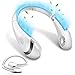 Lmlly Mini ventilador de cuello portátil colgante USB recargable enfriador de aire Ventilador sin cuchilla 5000mAh Hotime (blanco)