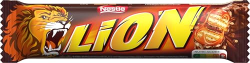 NESTLÉ LION Choco, Knusper-Schokoriegel mit Karamell-Füllung & Crispy Waffel, 24er Pack (24 x 42g)