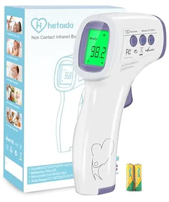 Digital No Touch Forehead Thermometer for Adults and Kids, Infrared, 2-in-1 Body Surface Mode with Fever Alarm