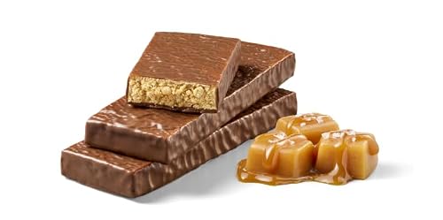 think! Protein Bars with Chicory Root for Fiber, Digestive Support, Gluten Free with Whey Protein Isolate, Salted Caramel, Snack Bars without Artificial Sweeteners, 1.4 Oz (30 Count)