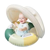 Flotteur Bébé Piscine Avec Capeline UV – Siège Gonflable Anti-soleil Pour 0-4 Ans, Pliable Et Sécurisé !
