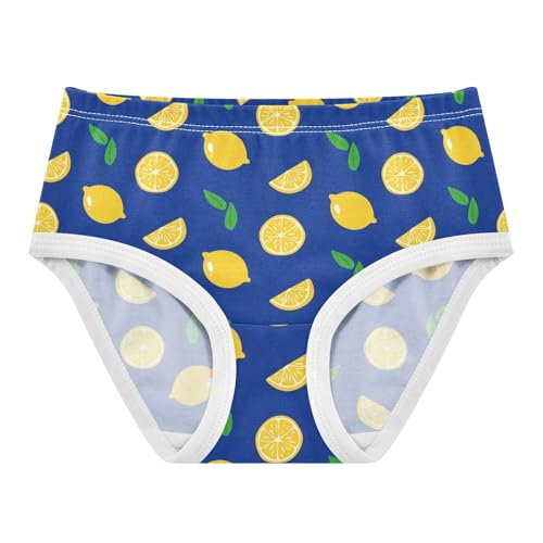 Girls' Underwear Lemon Fruit Cotton Stretch Comfort Toddler Panties