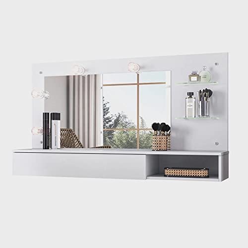 Penteadeira Suspensa Camarim Lumiere - Branco - Mobler