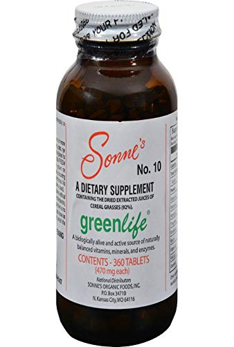 Sonne's Greenlife No 10 Tablets, 360 Count Sonne's Greenlife No 10 Tablets, 360 Count
