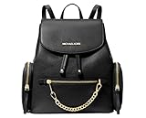 Michael Kors Jet Set Medium Pebbled Leather Backpack (Black)