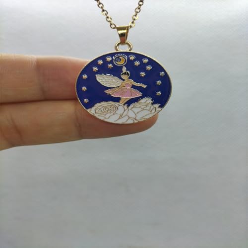 Collier émail pendentif fleur étoile, le cadeau mode idéal - 4