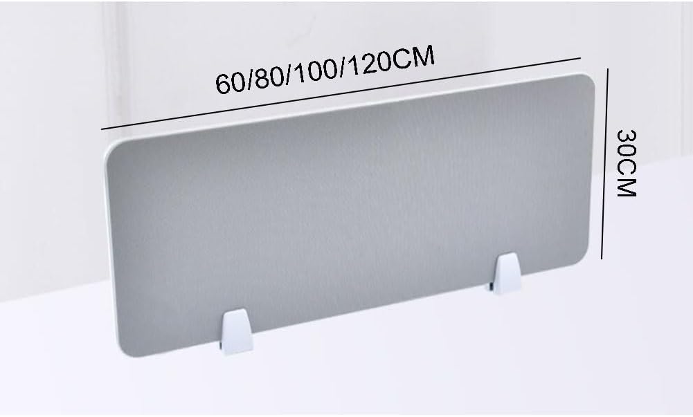 Acoustic Privacy Desk Divider Panel, Noise Reducing Partition for Students, Office Furniture Claws, Desktop Classroom Table Screen (Black, 80 x 30 cm)