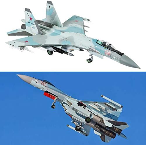 Lose Fun Park 1/100 Scale SU-35 Attack Plane Metal Fighter Military Model Fairchild Republic Diecast Plane Model for Commemorate Collection or Gifts