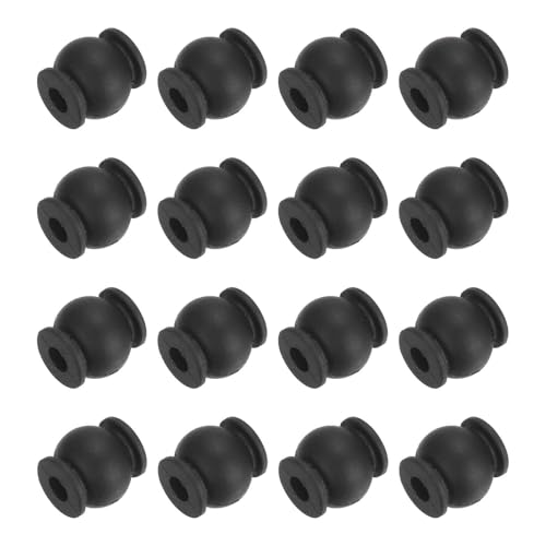 MECCANIXITY Anti-Vibration Shock Absorption Damping Rubber Balls M6xD15xH16mm for RC Quadcopter FPV Gimbal Camera Mount, Black/Pack of 16